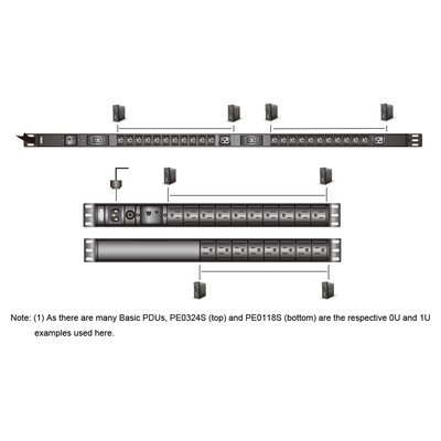 ATEN PE0324SG Stromverteilung 22-Port C13 + 2x C19 Basic PDU mit Überspannungsschutz (Produktbild 2)