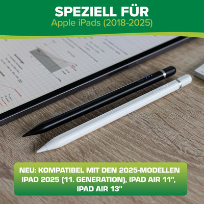 InLine® Stylus, Tabletstift für Apple iPads, mit Akku, USB-C, schwarz (Produktbild 6)