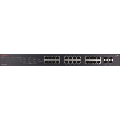 Longshine LCS-GSP9428 Gigabit PoE+ Switch, 24-Port Managed, 19,+ 4 SFP-Ports (Produktbild 2)