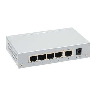 Longshine Gigabit Switch, 5-Port, LCS-GS7105-E Metall (Produktbild 2)