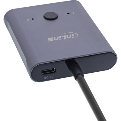 InLine® USB-C Switch, bidirektionaler Umschalter, 8K, 10Gb/s, 100W (Produktbild 2)