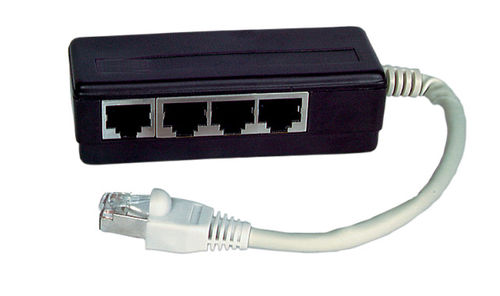Multiport-Adapter 1 x RJ45 Stecker auf 4 x RJ45 Buchse, 0,15 m, 37531.1 (Produktbild 1)