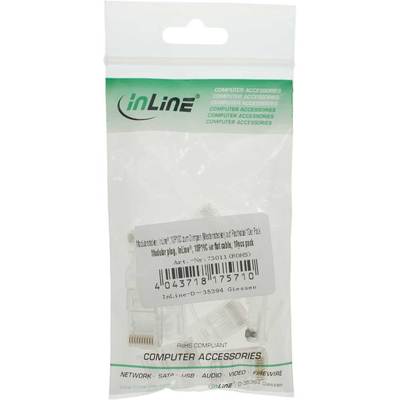 InLine® Modularstecker, 10P10C zum Crimpen (Westernstecker) auf Flachkabel, 10er Pack (Produktbild 11)