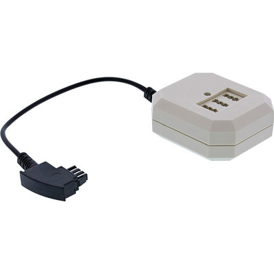 InLine® TAE Adapter, TAE-F Stecker an TAE NFN + RJ11 (6P4C) Buchse, 0,2m (Produktbild 2)