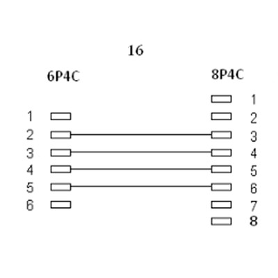 InLine® Modularkabel, RJ45 zu RJ11 Stecker / Stecker, 4adrig, 3m (Produktbild 2)