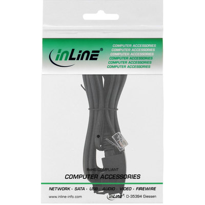 InLine TAE-F Kabel fr DSL Splitter, TAE-F Stecker an Western 6/2 DEC Stecker, 20m (Produktbild 11)