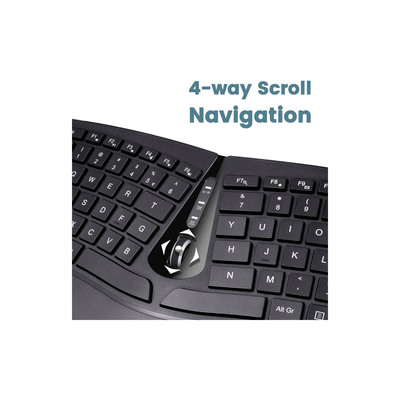 Perixx PERIDUO-606B, DE, Tastatur- und Maus Set, kabellos, ergonomisch, schwarz (Produktbild 2)