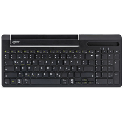 InLine® 4in1 Bluetooth Aluminium Tastatur mit Nummernpad, für bis zu 4 Bluetooth-Geräte, schwarz  (Produktbild 5)
