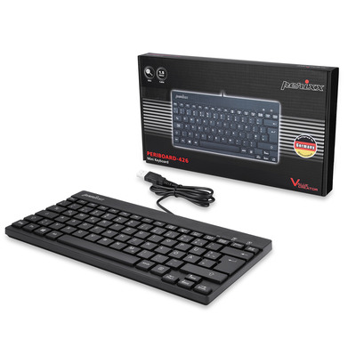 Perixx PERIBOARD-426, DE, kabelgebunden, USB Mini Tastatur mit flachen Tasten, schwarz (Produktbild 11)