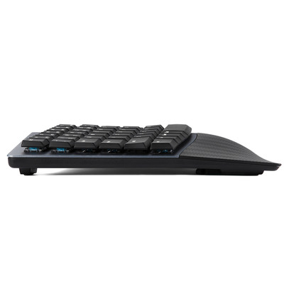 Perixx PERIBOARD-535 DE BL, Kabelgebundene ergonomische mechanische Tastatur - flache blaue Klickschalter  (Produktbild 5)