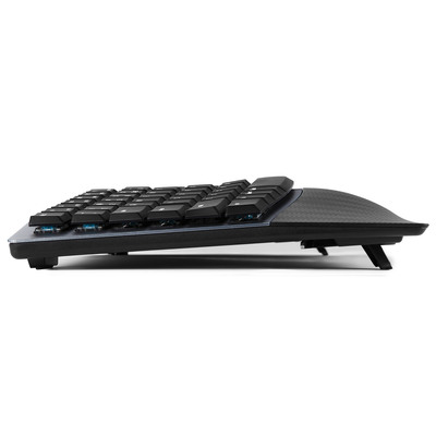 Perixx PERIBOARD-535 DE BL, Kabelgebundene ergonomische mechanische Tastatur - flache blaue Klickschalter (Produktbild 6)