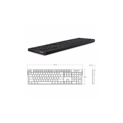 Perixx PERIBOARD-810B DE, Bluetooth Tastatur, schwarz (Produktbild 6)
