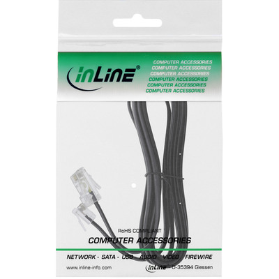 InLine® Modularkabel, RJ45 zu RJ11 Stecker / Stecker, 4adrig, 15m (Produktbild 3)