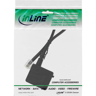 InLine® TAE Adapterkabel, RJ11 Stecker auf TAE-F Buchse, 0,2m (Produktbild 2)