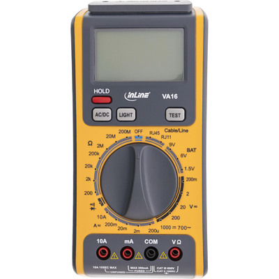 InLine® Multimeter 3-in-1, mit RJ45 / RJ11 Kabeltester und Batterietester (Produktbild 6)