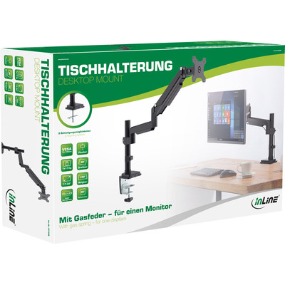 InLine® Tischhalterung mit Lifter, beweglich, für Monitore bis 82cm (32), 9kg  (Produktbild 5)