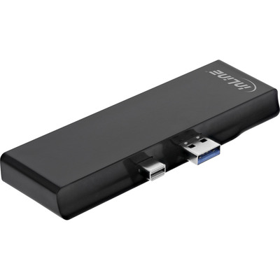 InLine® MultiHub, Surface Pro 4/5/6, 3-Port USB 3.2, USB-A Buchse, HDMI 4K, Cardreader, schwarz (Produktbild 2)
