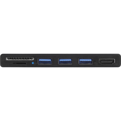 InLine® MultiHub, Surface Pro 4/5/6, 3-Port USB 3.2, USB-A Buchse, HDMI 4K, Cardreader, schwarz (Produktbild 3)