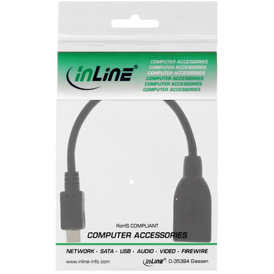 InLine® Micro-USB OTG Adapterkabel, Micro-B Stecker an USB A Buchse, 0,1m (Produktbild 3)