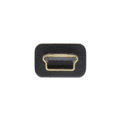 InLine® USB 2.0 Mini-Kabel, USB A ST/Mini ST 5pol, schwarz, vergold. Kont., 1,5m (Produktbild 2)