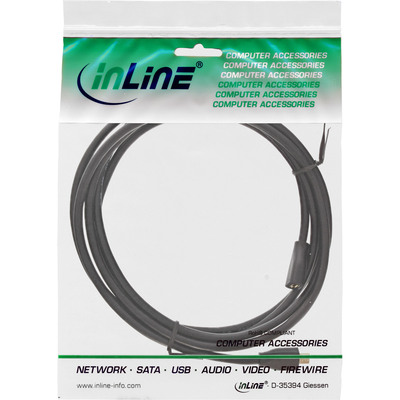 InLine® Micro-USB Verl., USB 2.0 Micro-B ST/BU, schwarz, vergoldete Kont., 1,5m (Produktbild 2)