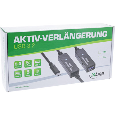 InLine® USB 3.2 Gen.1 Aktiv-Verlängerung, USB-C Stecker an USB-A Buchse, 10m  (Produktbild 5)