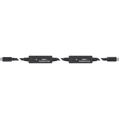 InLine® USB 3.2 Gen.1 Aktiv-Kabel, USB-C Stecker an USB-C Stecker, schwarz, 10m (Produktbild 2)