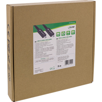 InLine® USB 3.2 Gen.2 AOC Kabel, USB-C Stecker/Stecker, schwarz, 7,5m (Produktbild 2)