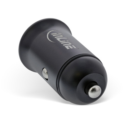 InLine® USB KFZ Stromadapter PD, 12/24V USB-A + USB-C, max. 60W, schwarz (Produktbild 2)