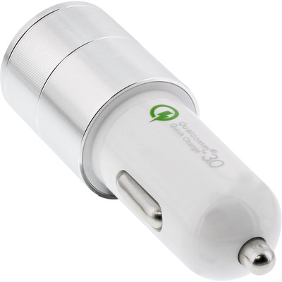 InLine® USB KFZ Stromadapter Quick Charge 3.0, 12/24VDC zu 5V DC/3A, USB-A+USB-C (Produktbild 2)