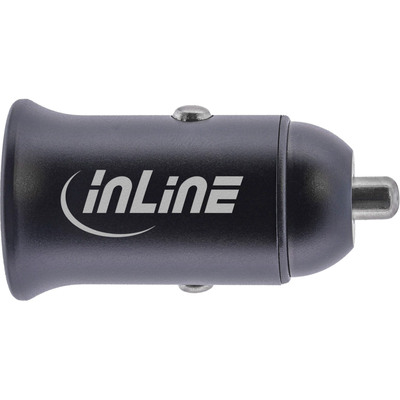 InLine® USB KFZ Stromadapter Power Delivery, 2x USB-C, schwarz (Produktbild 3)