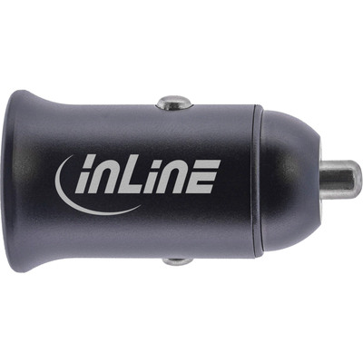 InLine® USB KFZ Stromadapter Power Delivery, 2x USB-C, schwarz, max. 33W (Produktbild 3)