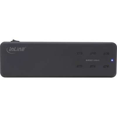 InLine® Multiport Netzteil, Ladegerät, 6x USB-C, PD 3.0, GaN, schwarz (Produktbild 3)