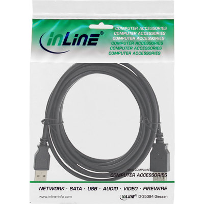 InLine USB 2.0 Verlängerung, Stecker / Buchse, Typ A, schwarz, 5m (Produktbild 11)