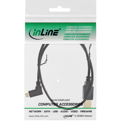 InLine® Micro-USB 2.0 Kabel, USB-A Stecker an Micro-B Stecker gewinkelt, vergoldete Kontakte, 0,5m (Produktbild 11)