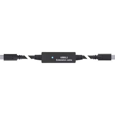 InLine® USB 3.2 Gen.1 Aktiv-Kabel, USB-C Stecker an USB-C Stecker, schwarz, 5m (Produktbild 2)