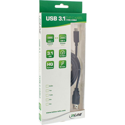 InLine USB 3.2 Kabel, USB Typ-C Stecker an A Stecker, schwarz, 1m (Produktbild 11)