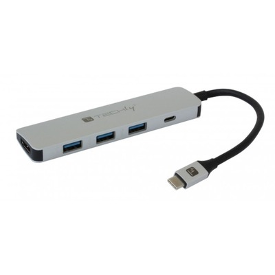 USB 3.1 Konverter Typ-C auf 3x USB3.0,1x -- HDMI 4K @ 30Hz, 1x Typ-C PD, IADAP-USB31-DOCK4 (Produktbild 1)