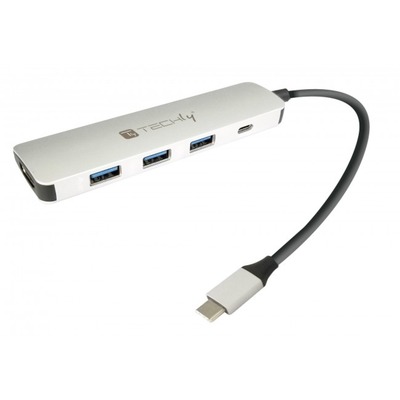 USB3.1 Super Speed Hub 4-Ports mit USB -- Typ C-PD Kabel, 60W, IUSB31C-HUB4TLY (Produktbild 1)