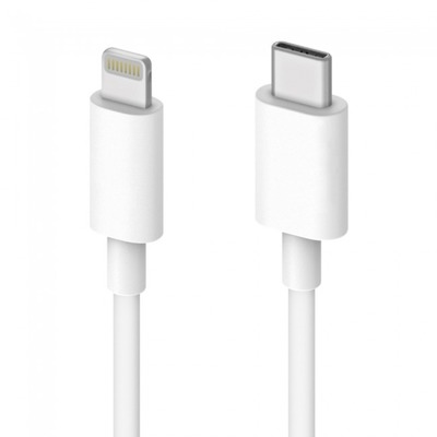 USB2.0 Anschlusskabel Typ C - Lightning -- weiß 1m, ICOC-APP-8BUC10T (Produktbild 1)