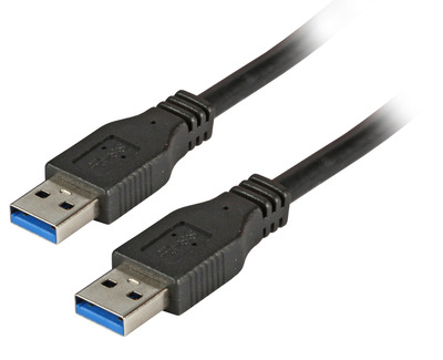 USB3.0 Anschlusskabel A-A, St.-St. -- 1,0m, schwarz, Classic, K5280SW.1 (Produktbild 1)