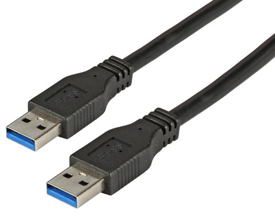 USB3.0 Anschlusskabel A-A, St.-St. -- 1,0m, schwarz, Premium, K5210SW.1 (Produktbild 1)