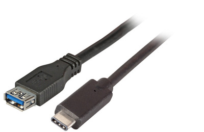 USB3.2 Gen.1 Adapterkabel, A/C - Bu-St -- 3A, 5Gbit, 0,2m, K5313SW.0,2 (Produktbild 1)
