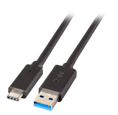 USB3.2 Gen 1 Superspeed Kabel,,Type A/M -- -C/M, 3A, 5Gbit, 1m, K5282-3ASW.1 (Produktbild 1)