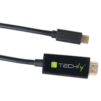 USB Typ C zu HDMI Alternate Kabel, 4K -- 2m, schwarz, IADAP-USBC-HDMI2TY (Produktbild 1)