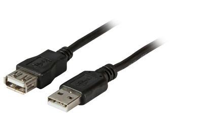 USB2.0 Verlängerungskabel A-A, St.-Bu. -- 1,0m, schwarz, Premium, K5220SW.1 (Produktbild 1)