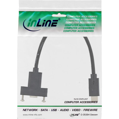 InLine USB 3.2 Gen.2 Adapterkabel, Stecker C auf Einbaubuchse C, 0,2m (Produktbild 11)