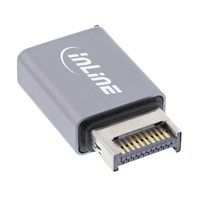 InLine® USB 3.2 Adapter, intern USB-E Frontpanel Stecker zu USB-C Buchse (Produktbild 2)