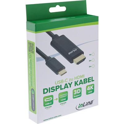 InLine® USB Display Kabel, USB-C Stecker zu HDMI Stecker (DP Alt Mode), 4K2K, schwarz, 2m (Produktbild 11)