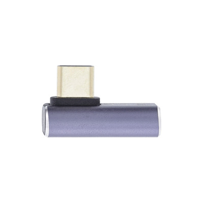 InLine® USB4 Adapter, USB-C Stecker/Buchse vertikal rechts/links gewinkelt, Aluminium, grau (Produktbild 6)